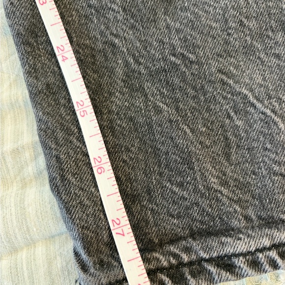 American Eagle Womens Wide Leg Baggy Jeans Size 8 Short Stone Wash Black - Picture 3 of 6